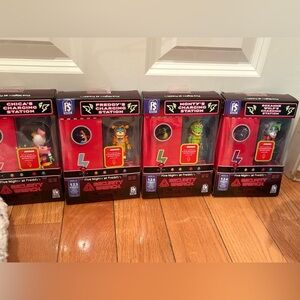 4-Five Nights at Freddy's Charging Station Sets. BRAND NEW IN BOXES!